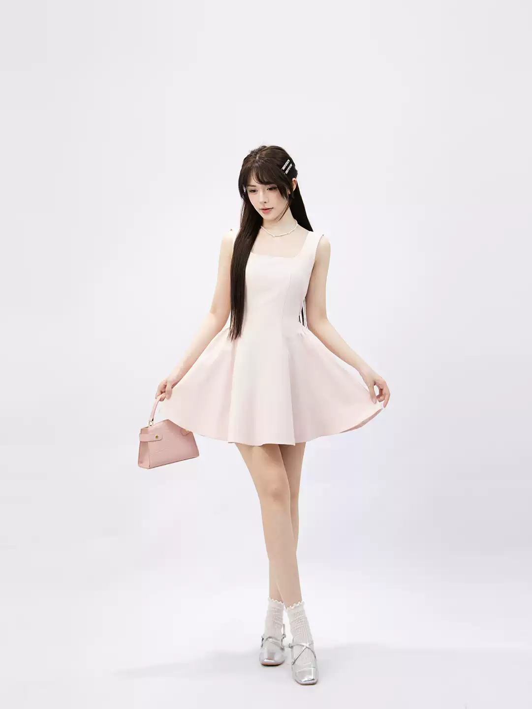 Women's Summer 2026 Square Neck Sleeveless A-line Dress