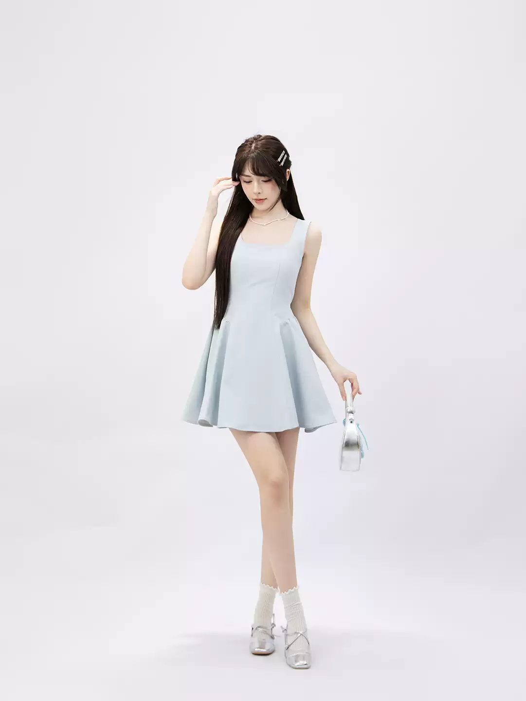 Women's Summer 2026 Square Neck Sleeveless A-line Dress