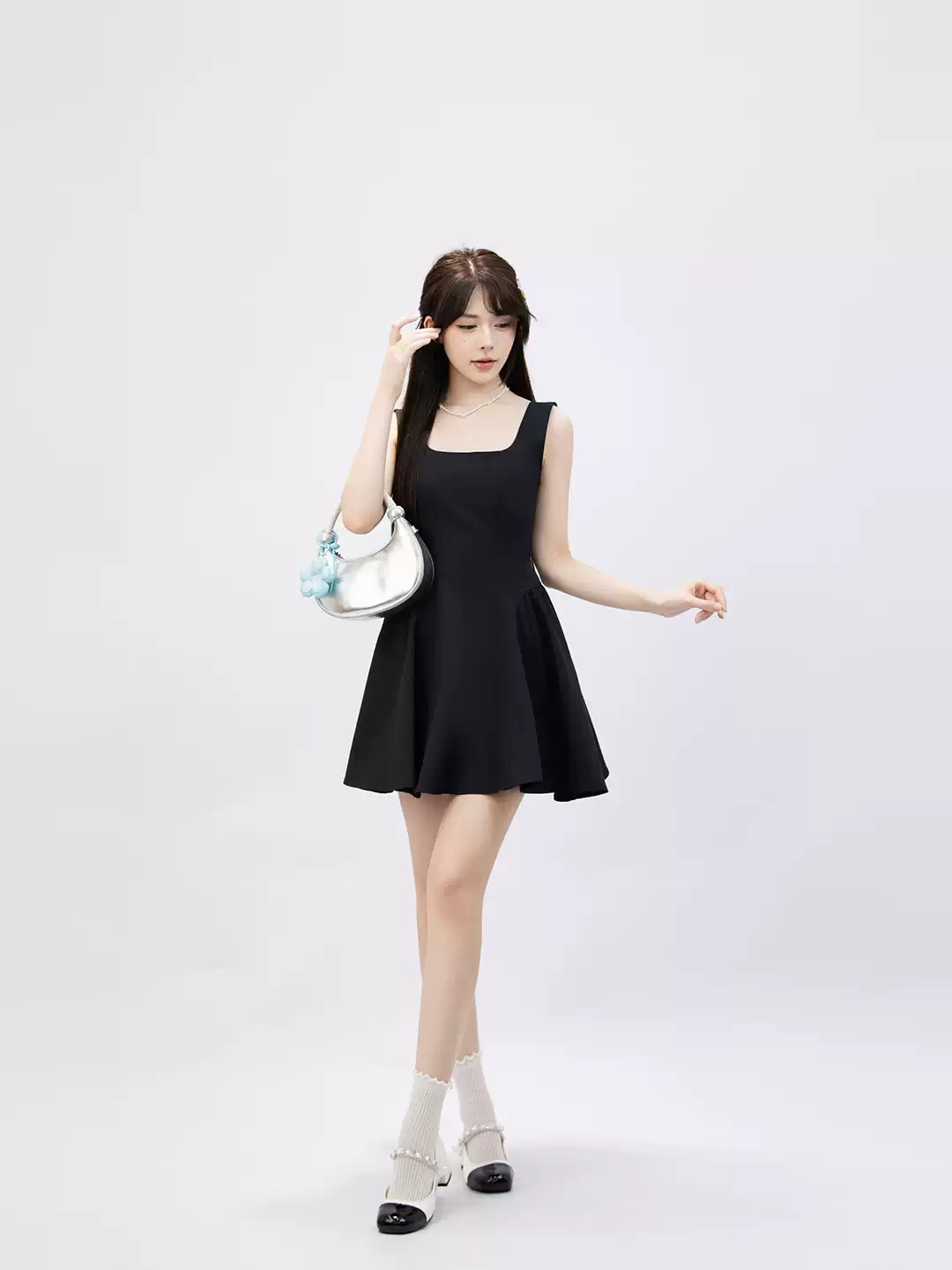 Women's Summer 2026 Square Neck Sleeveless A-line Dress